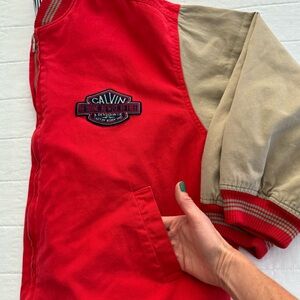 Vintage CALVIN bomber jacket, great condition, no holes, stains, or pilling.